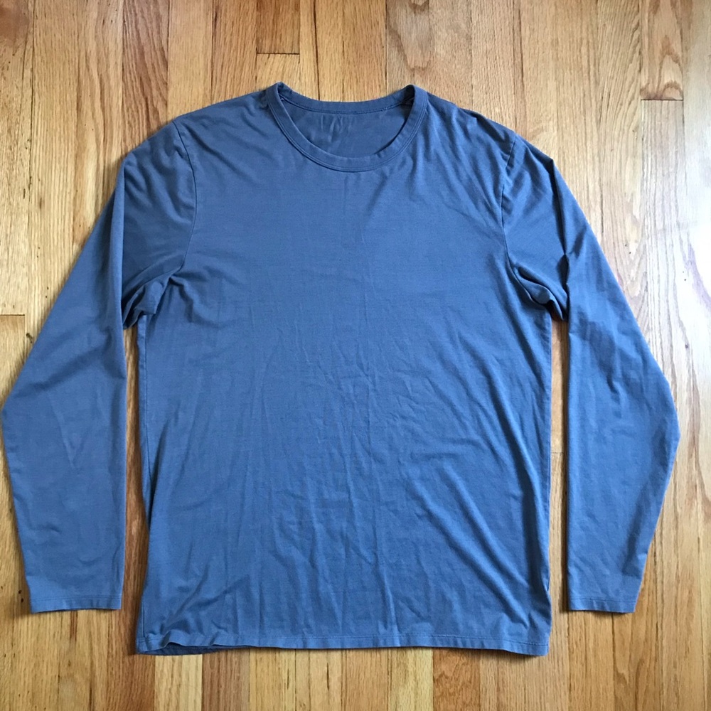 lululemon athletica Men's Long Sleeve Crew - Slate Gray Large